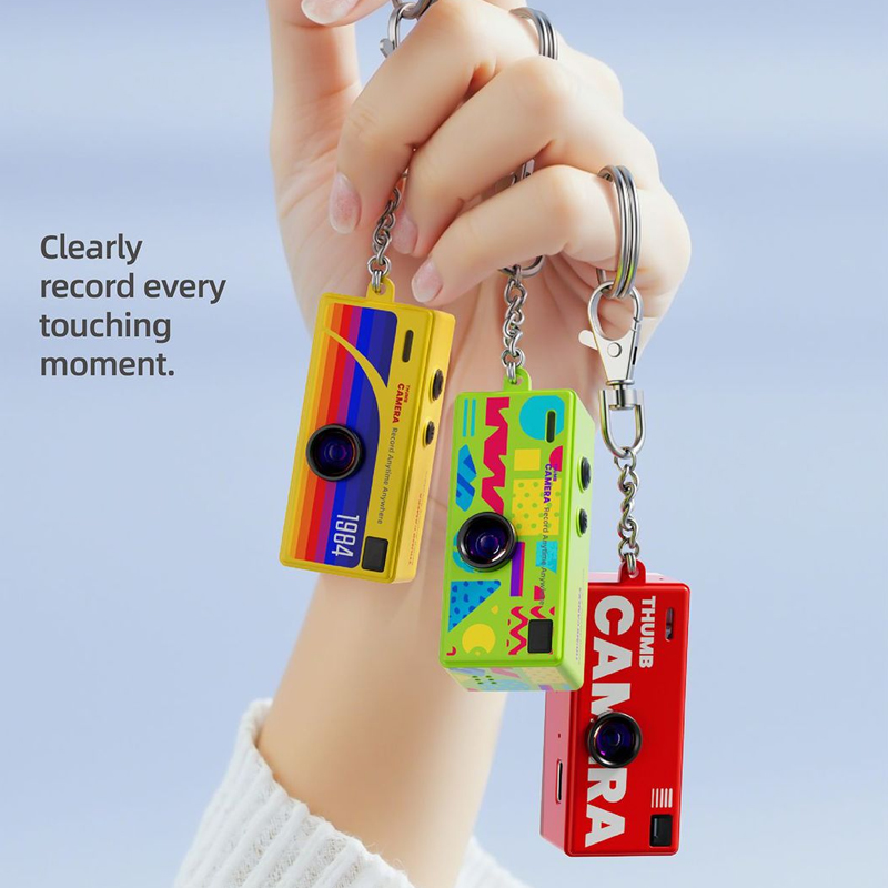 Mini Keychain Digital Camera SLR Thumb Camera LED Flashlight Colorful ...