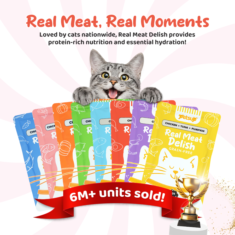 Petsup 85g Cat Wet Food Real Meat Delish Kitten Food Chicken Salmon ...