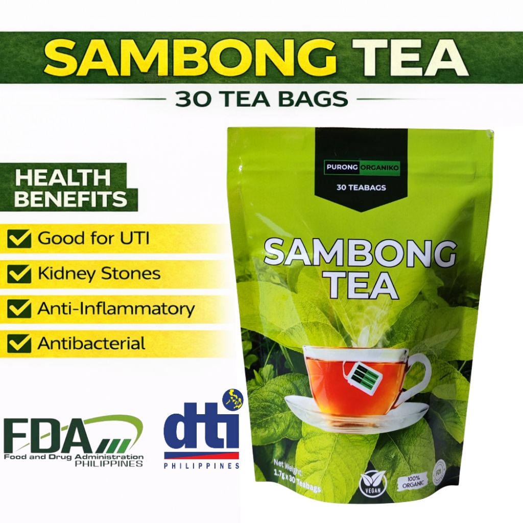 SAMBONG LEAF TEA 30 PCS TEABAGS/ ALL NATURALS/NO PRESERVATIVES | Shopee ...