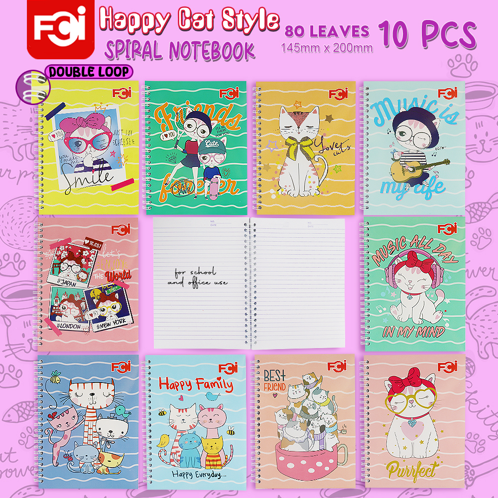 FCI Spiral Notebook 10 Different Designs For Elementary, High School ...