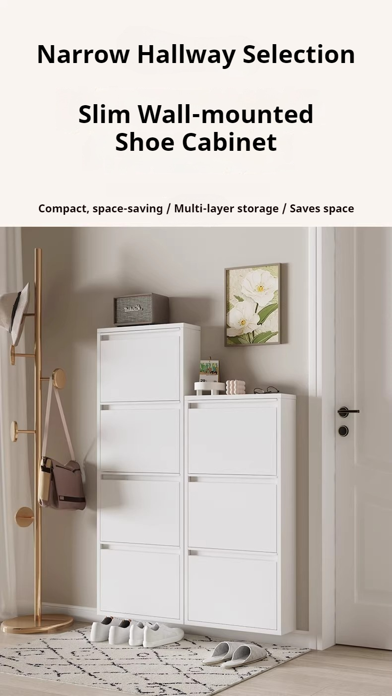 Shoe Cabinet Nordic Steel Shoe Storage Cabinet High-Capacity Organizer ...