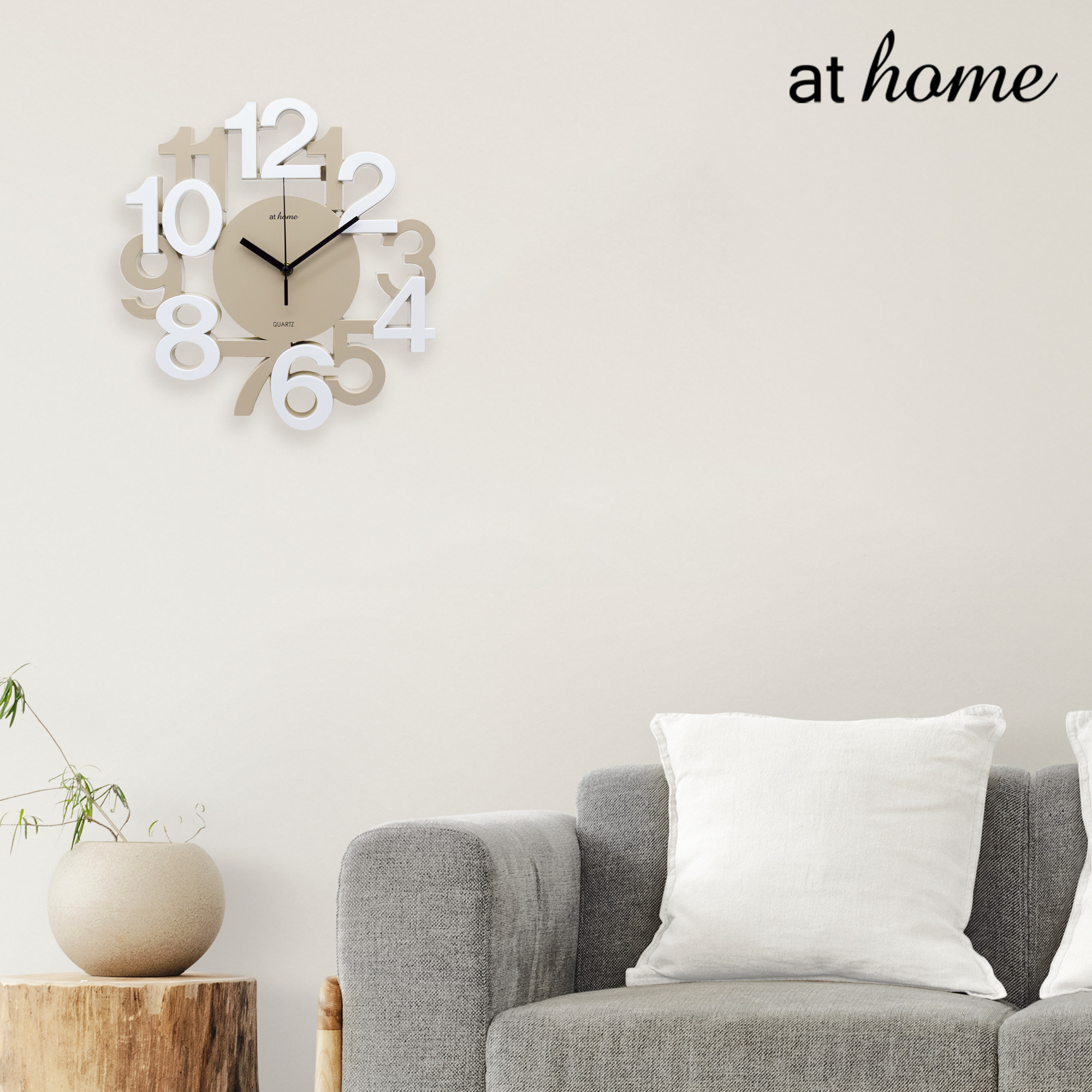 AT HOME Clock Essential Rudolph Wall Clock 3D Embossed Stylish 13 Inch ...