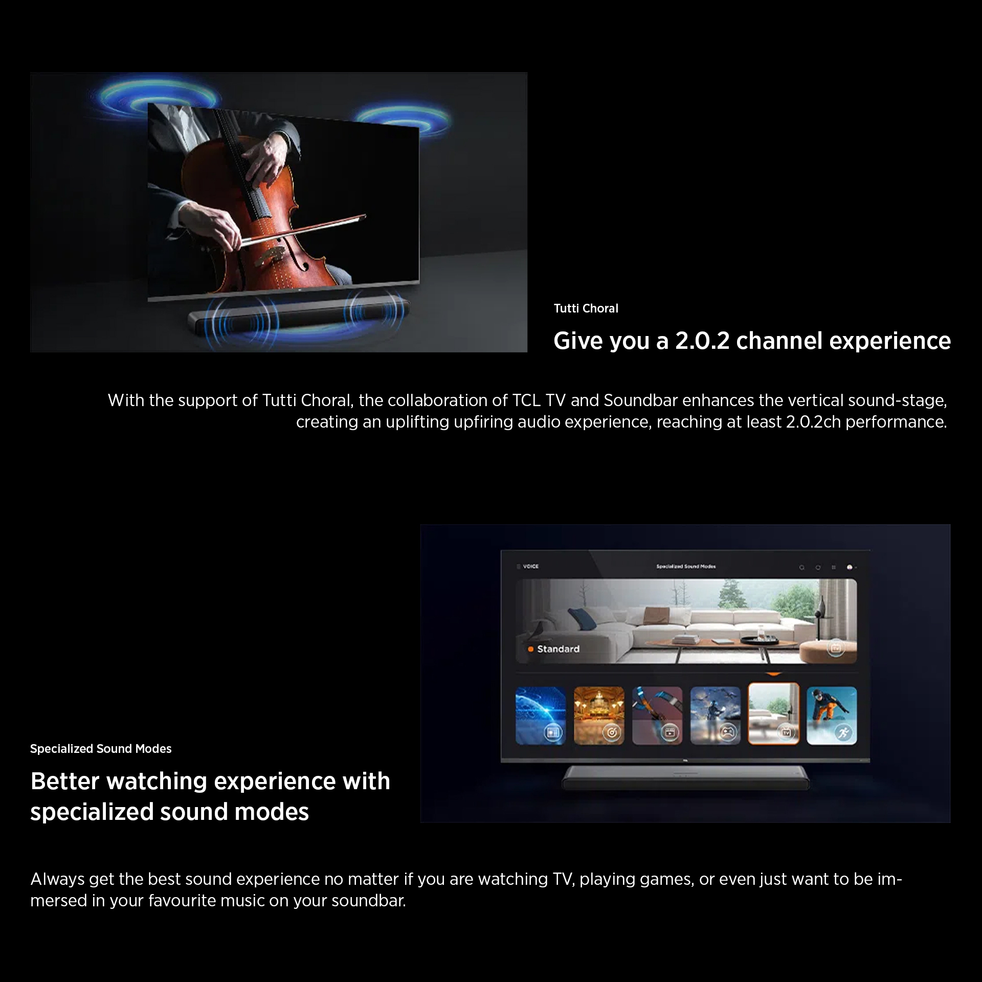 【NEW】TCL Soundbar S55H Powerful 220W Dolby Atmos DTS Virtual:X Wireless ...