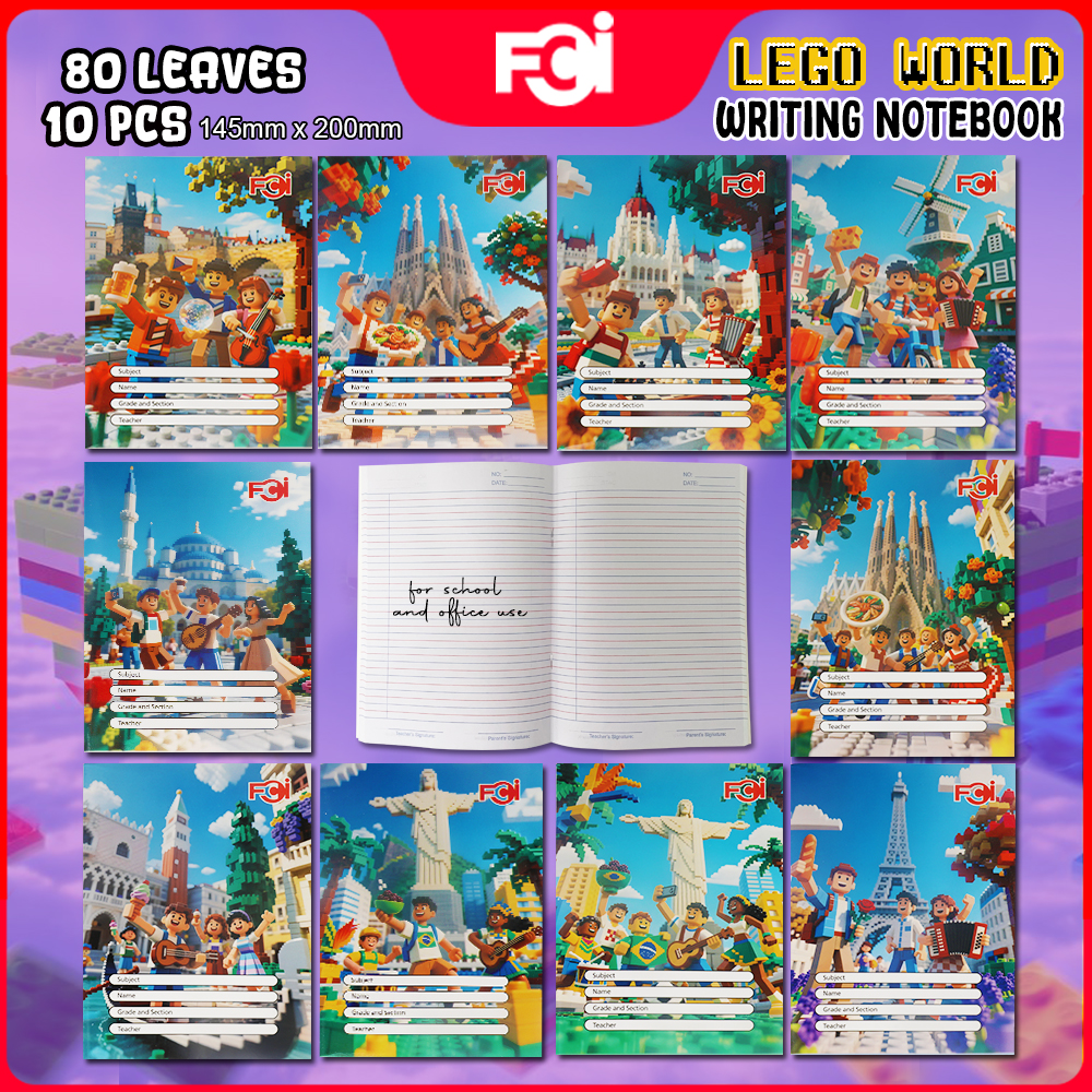 FCI Writing Notebook 10 Different Designs ( SOLD PER REAM ) 10 PCS 80 ...