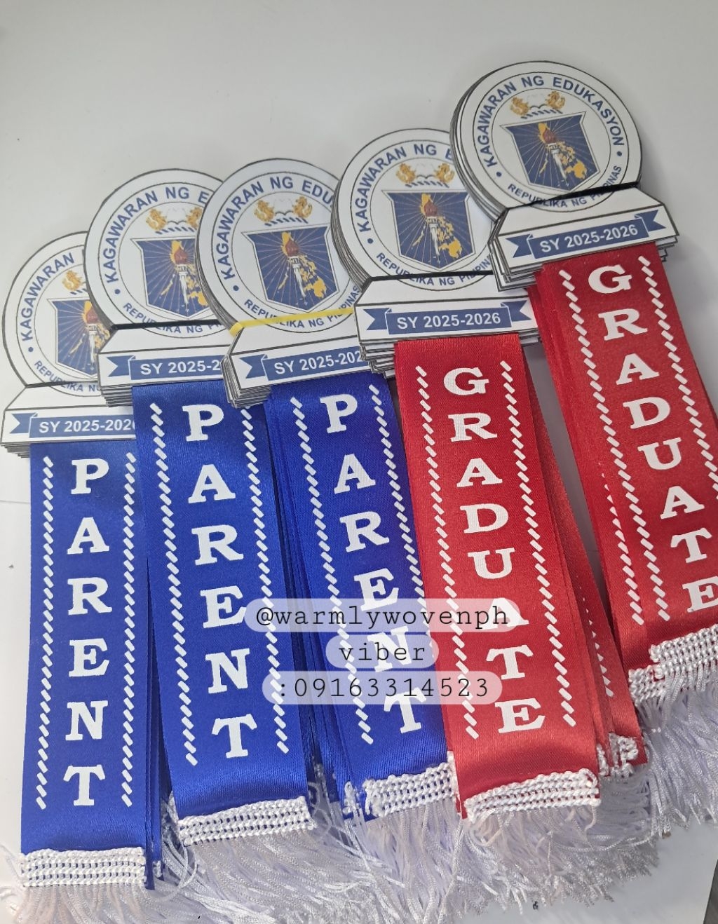 GRADUATION RIBBON COMPLETE SET (LOGO-TUSSLE WITH RIBBON) | Shopee ...