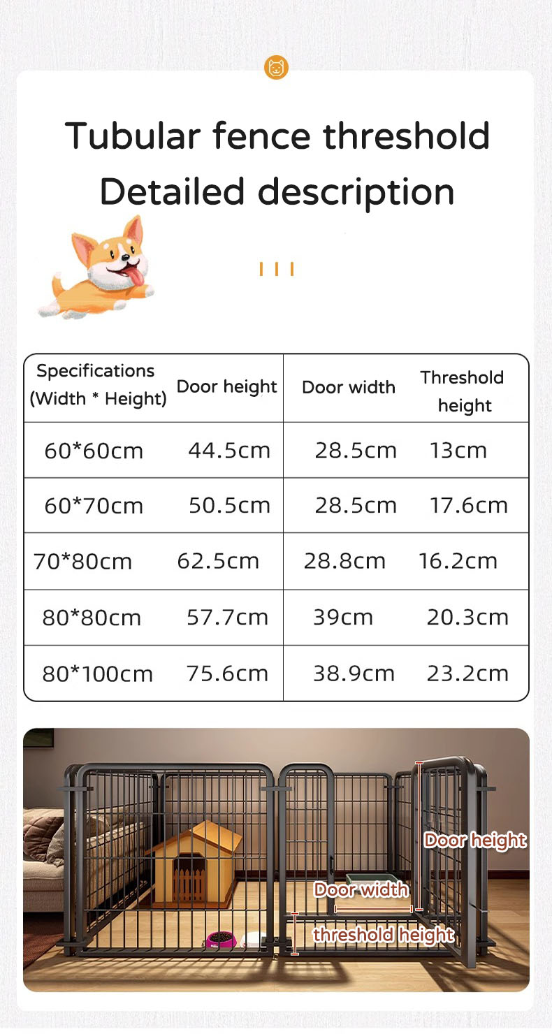 Pet Fence Dog Playpen 6/7 Pcs Multi-Panel Pet Playpen Adjustable Fence ...