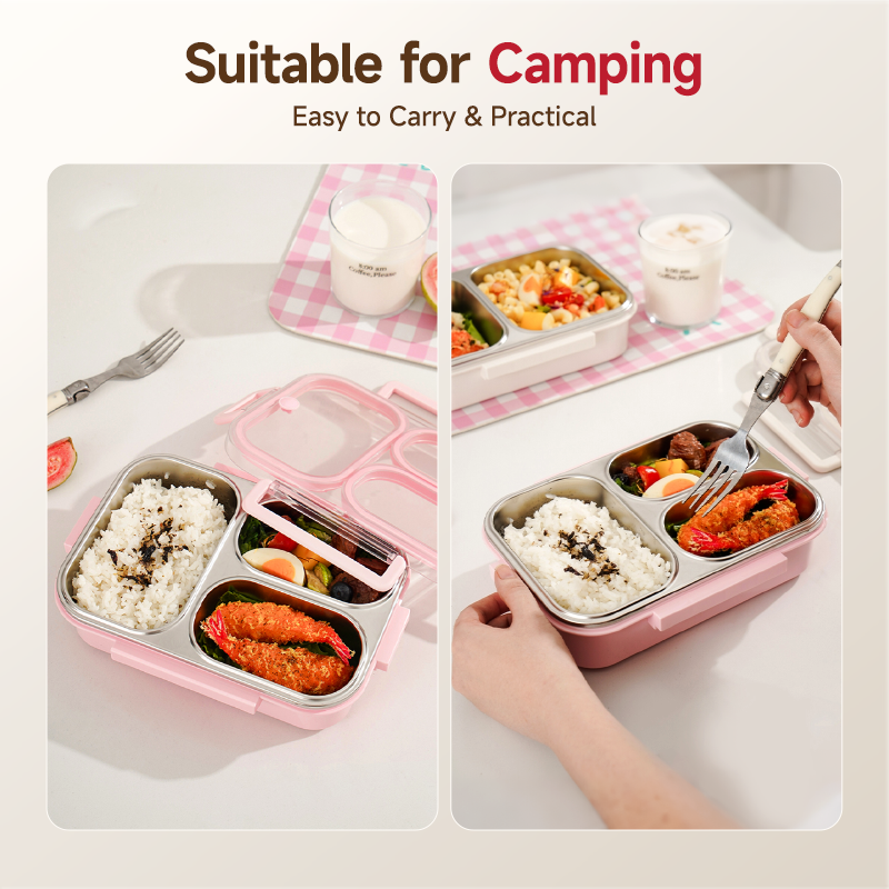 Leak-Proof 304 Stainless Steel Lunch Box 1000ml MODOFO Microwaveable ...