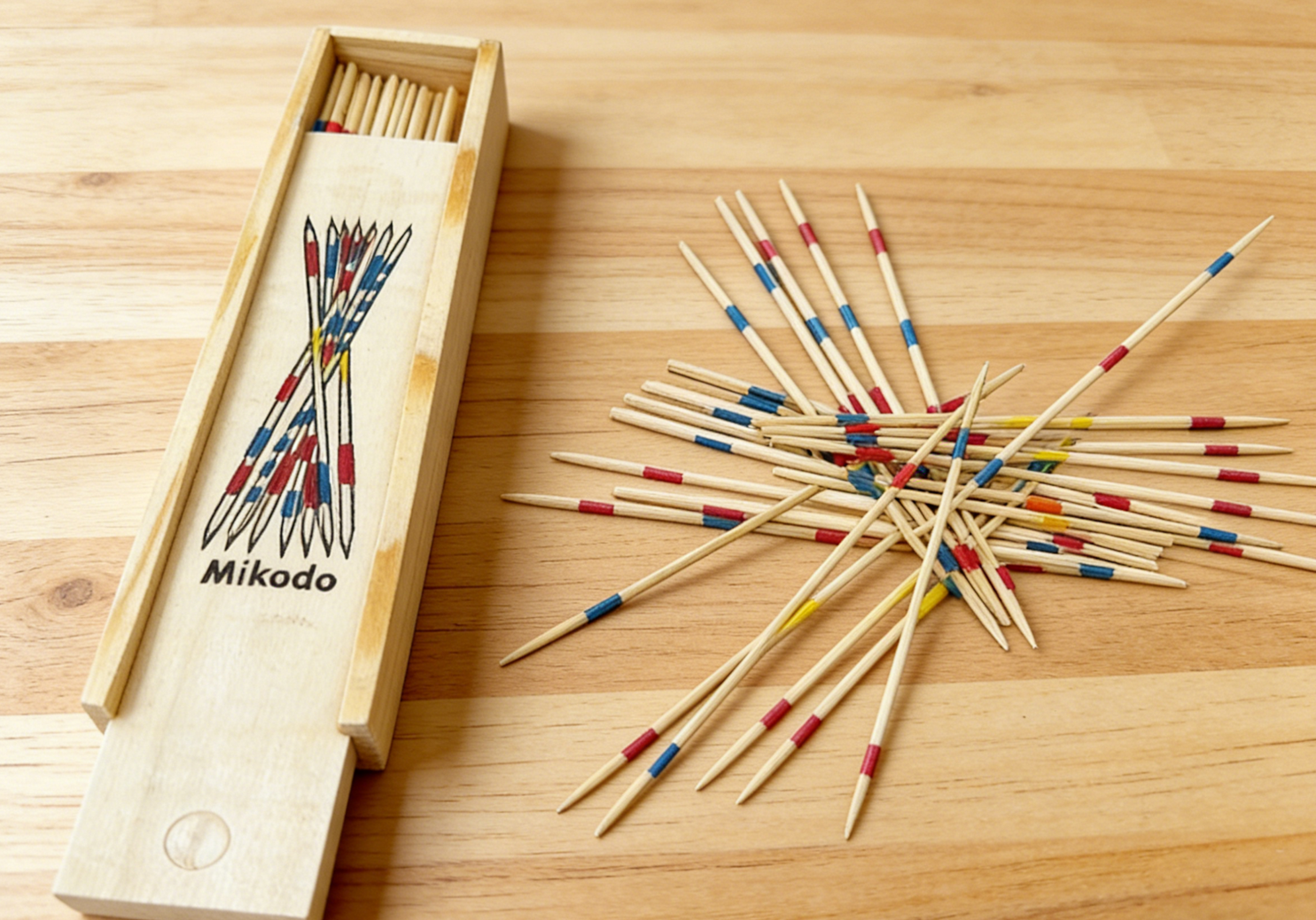 2in1 Domino & Mikado Set Pick up stick Spiel Family Board Game Adult ...