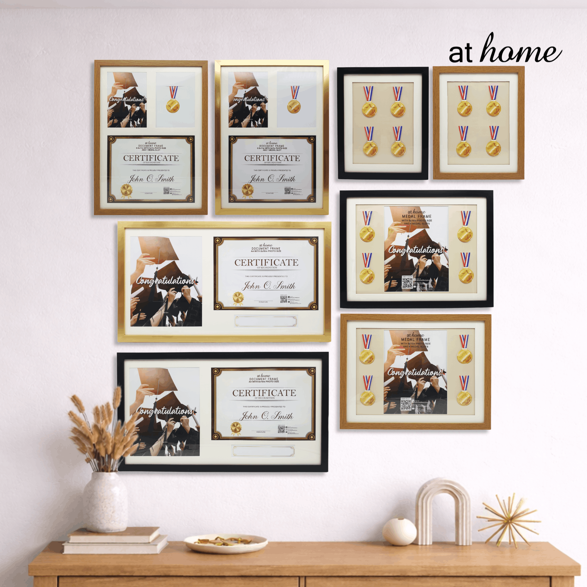 AT HOME Decor Frames Essential Jake or Raphael Medal Frame – 4 Medals ...