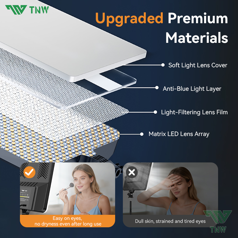 TNW 24Inch LED Video Panel Light Studio Light with Tripod Photography ...
