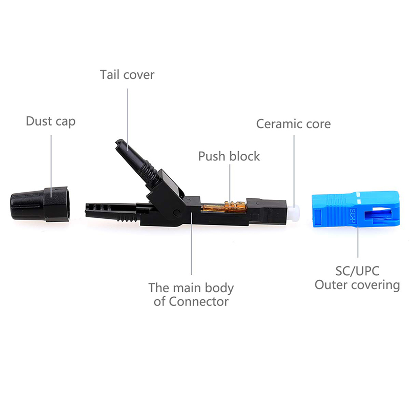 10pcs SC-UPC Fast Connector SUB Embedded Fiber Optic Connector Fiber ...