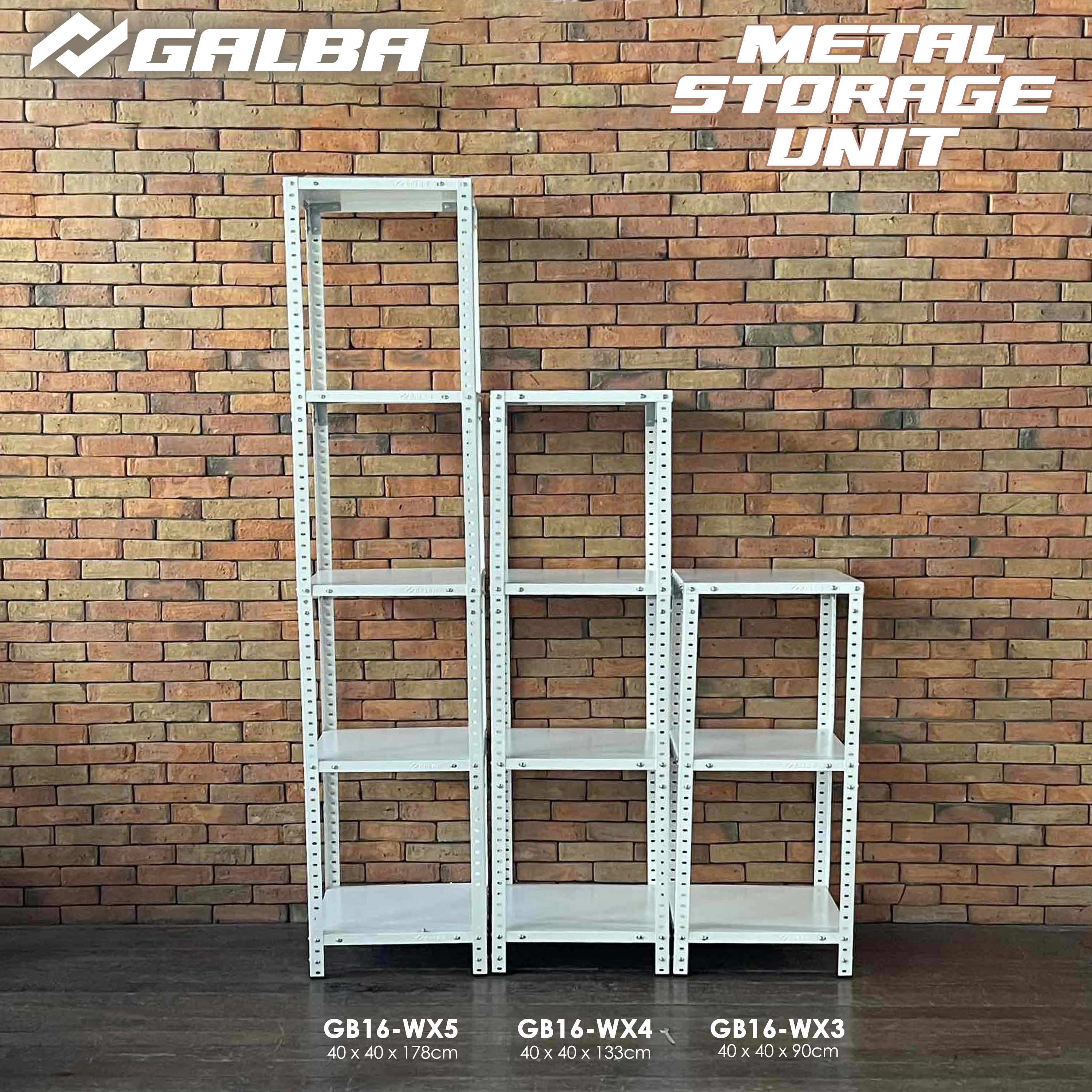 GALBA Galvanized Storage Shelves 3,4,5 Layers Adjustable ALL Metal Rack ...