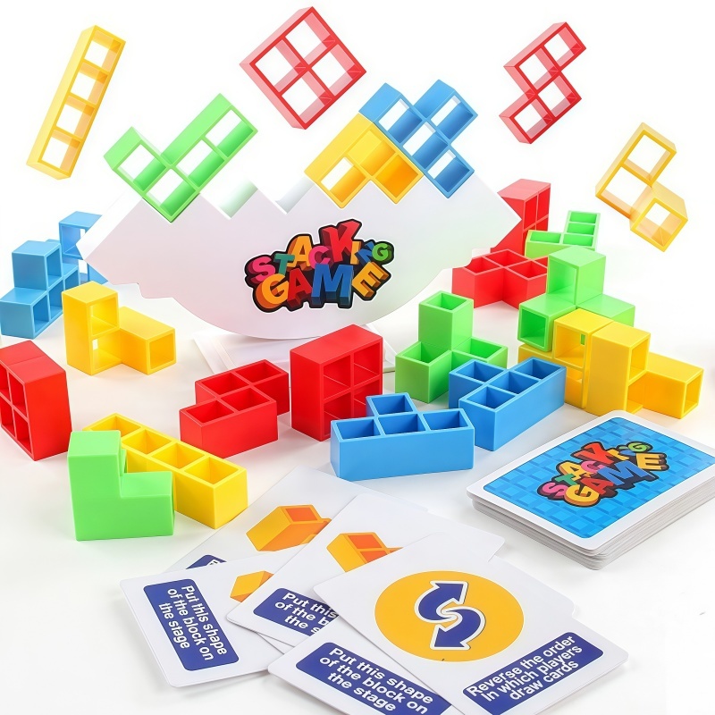 BBTOYS 48pcs Tetra Tower Balance Stacking Blocks Game Building Blocks ...