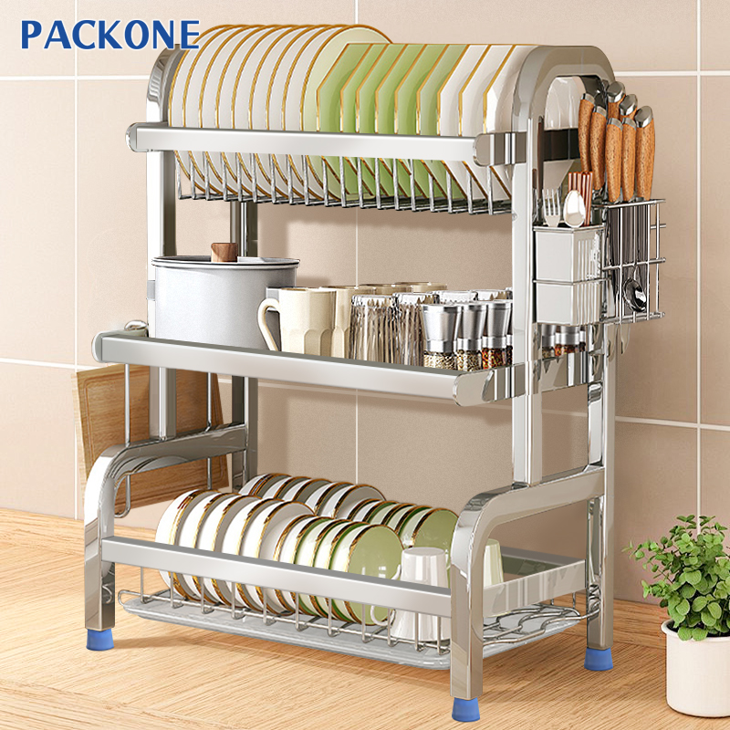 Life Dish Rack 304 Stainless Steel Dish Drying Rack for Kitchen Counter ...