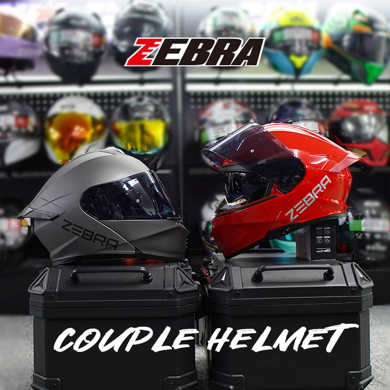 ZEBRA couple helmet modular helmet full face dual visor For Motorcycle ...