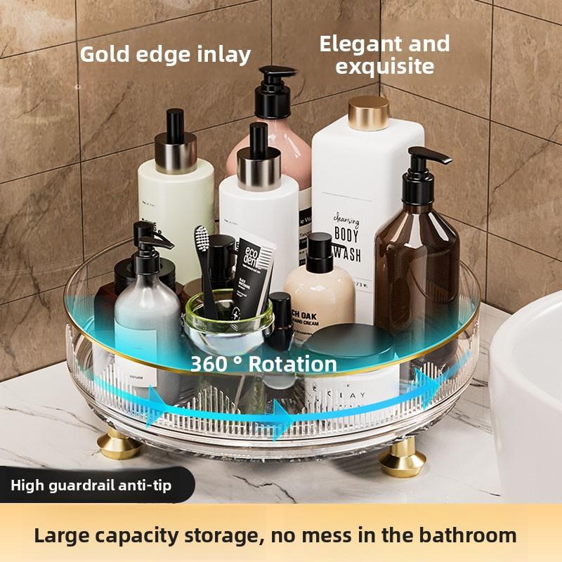 Afox 360° Rotating Storage Rack PET Material Cosmetic Perfume Box ...