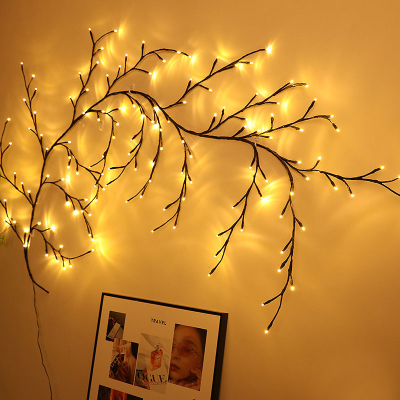 LED Branch Vine Lamp 96/144 LED Wall Lights For Room DIY Decoration ...