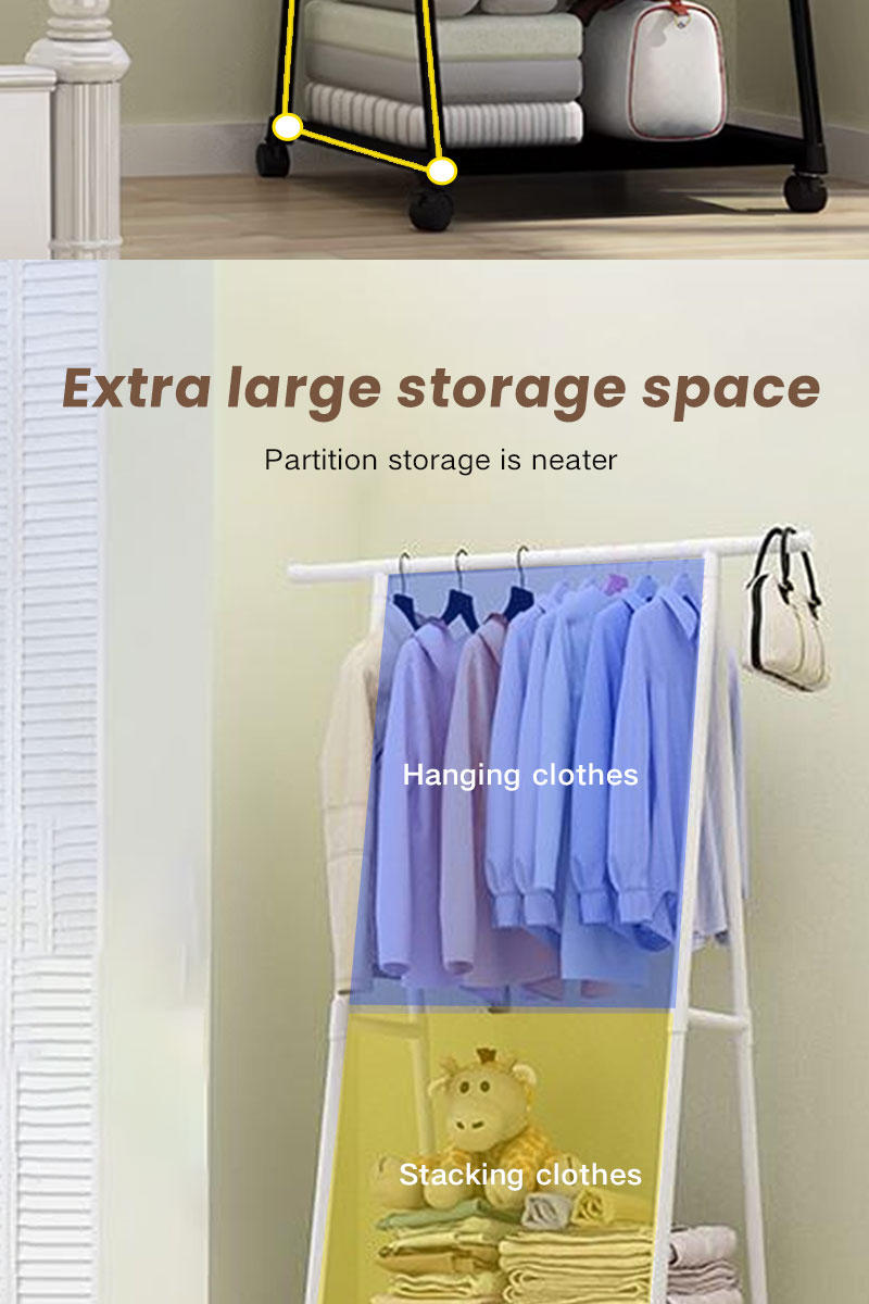 COD Ready Stock Triangle Coat rack floor bedroom multi-function clothes ...