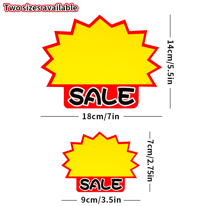50 sheets Pop Advertising Paper Retail Price Sign Store Display Price ...