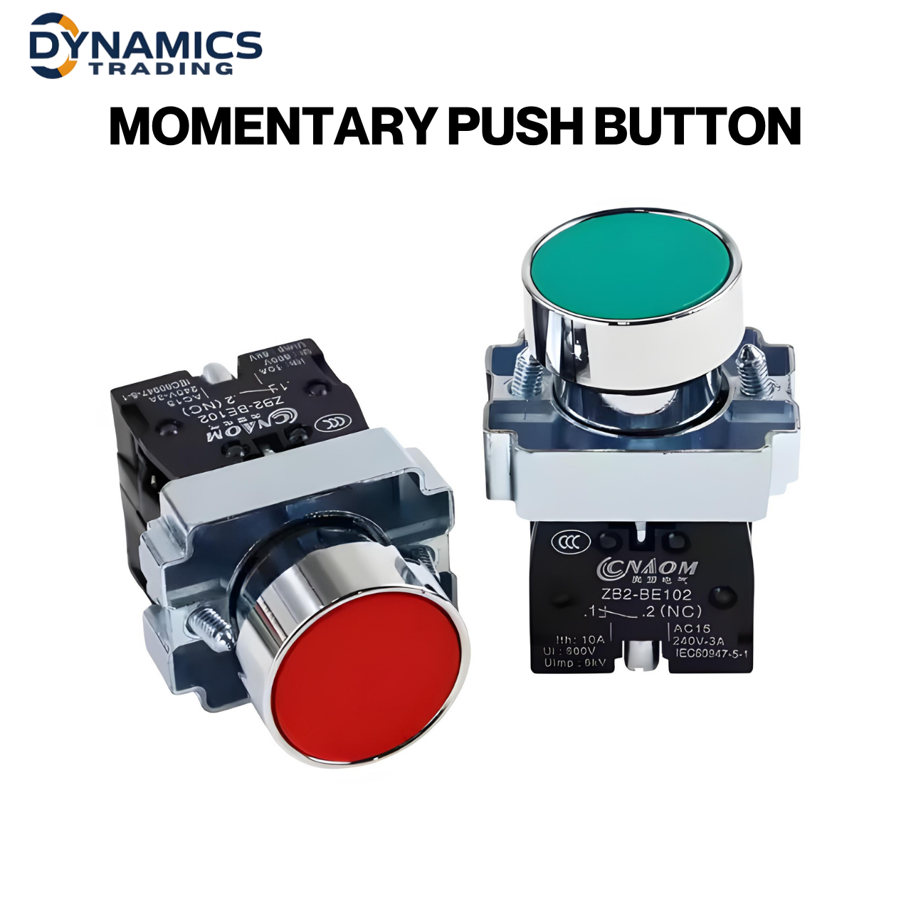 Momentary Push Button Switch – CNAOM XB2 Series | 22MM Self-Return ...