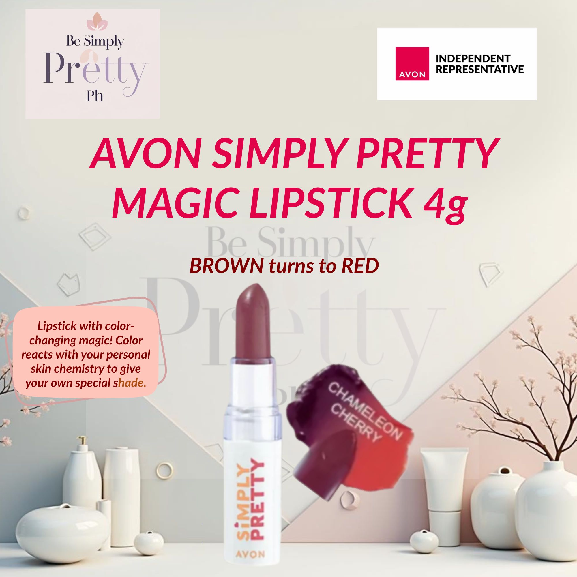 AVON SIMPLY PRETTY MAGIC LIPSTICK 4g | Shopee Philippines