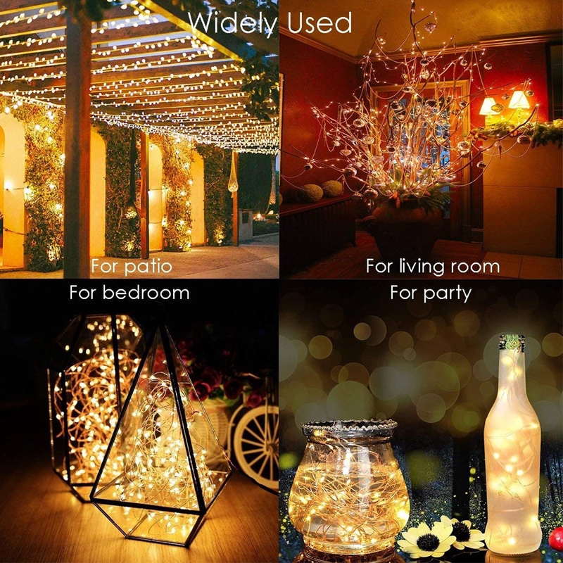 7M/22M/32M Outdoor Solar Fairy Lights LED Copper Wire Waterproof For ...