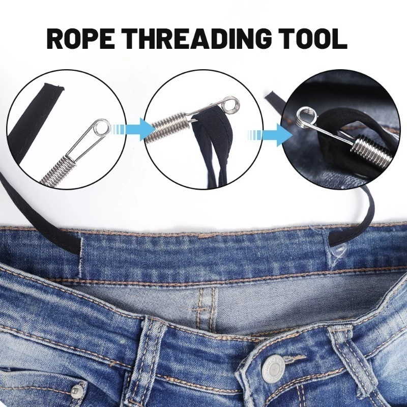 1Pcs Bendable Spring Rope Threading Tool Waist Rope Hat Rope Threading ...