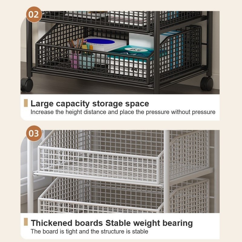 2 Tier Kitchen Countertop Organizer with Drawer Heavy-Duty Kitchen ...