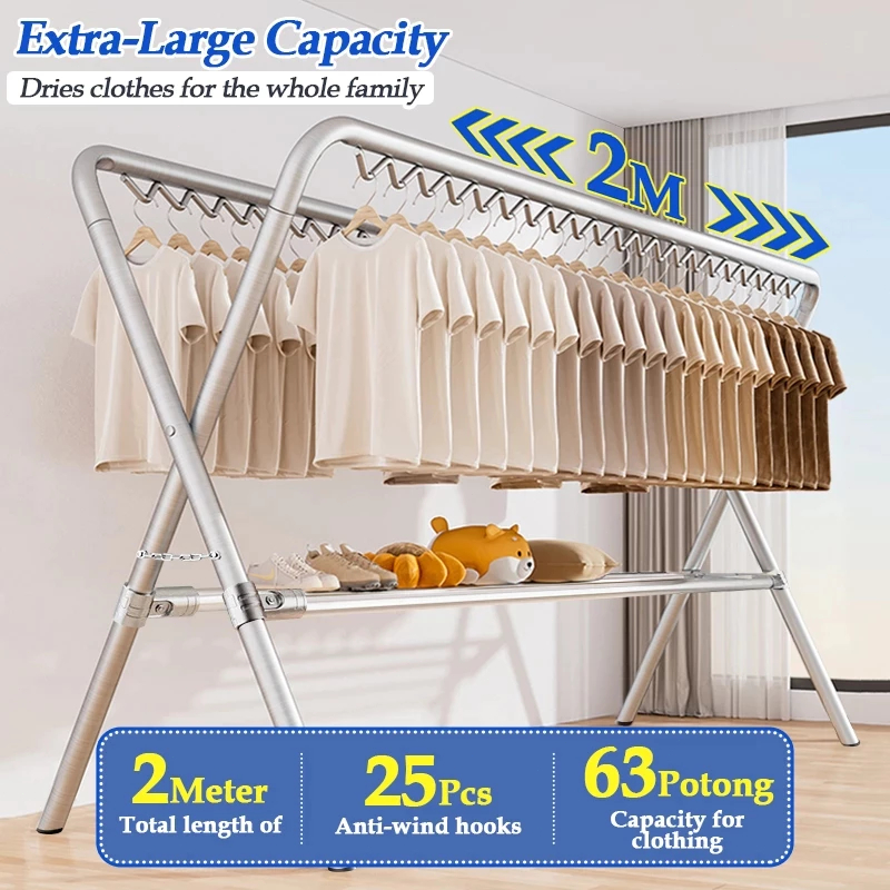 Heavy Duty Clothes Rack Stainless Steel Sampayan Outdoor Drying Rack ...