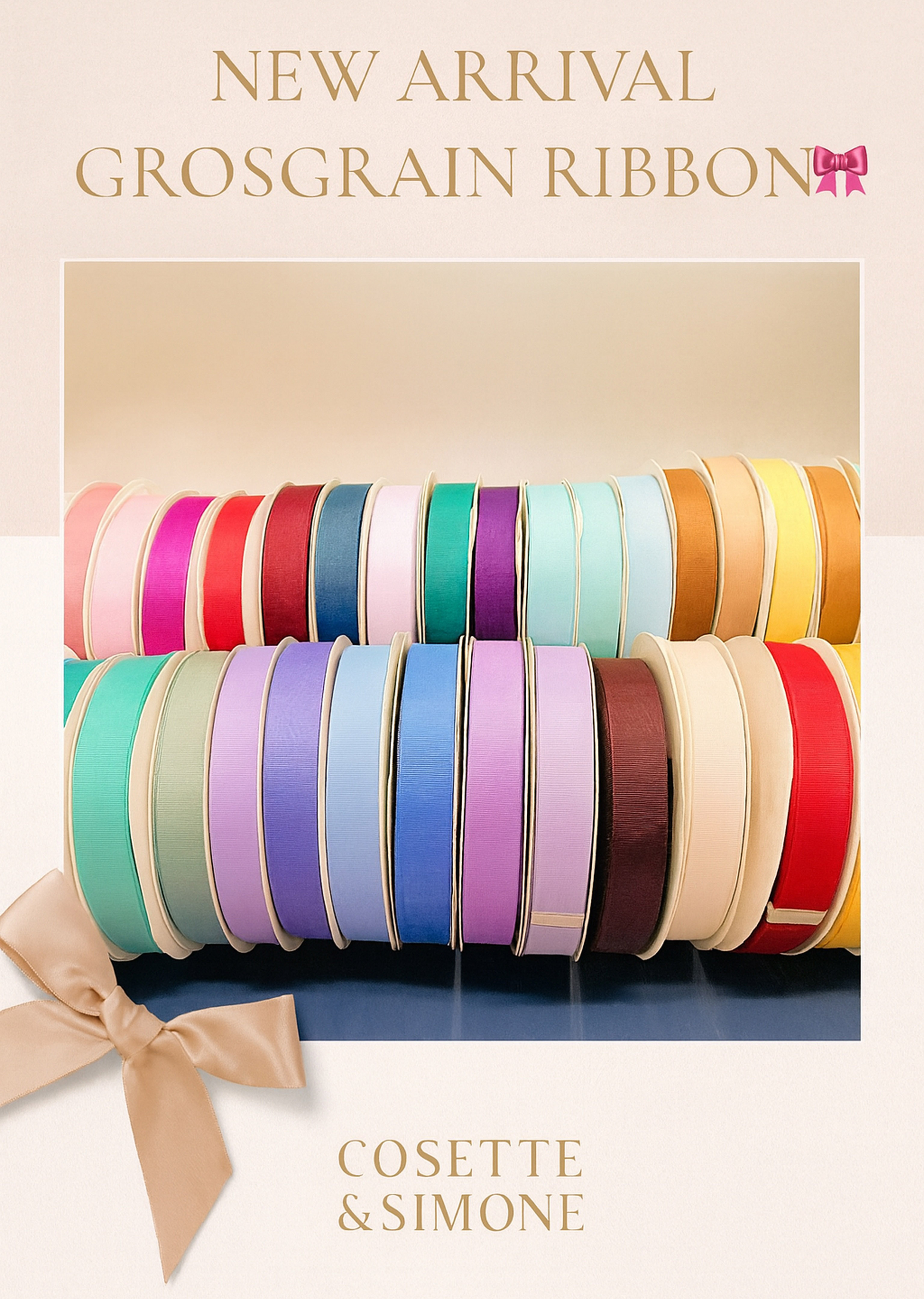 NEW Grosgrain Ribbon | Fabric Ribbon for Crafts, Gift Wrapping, Sewing ...