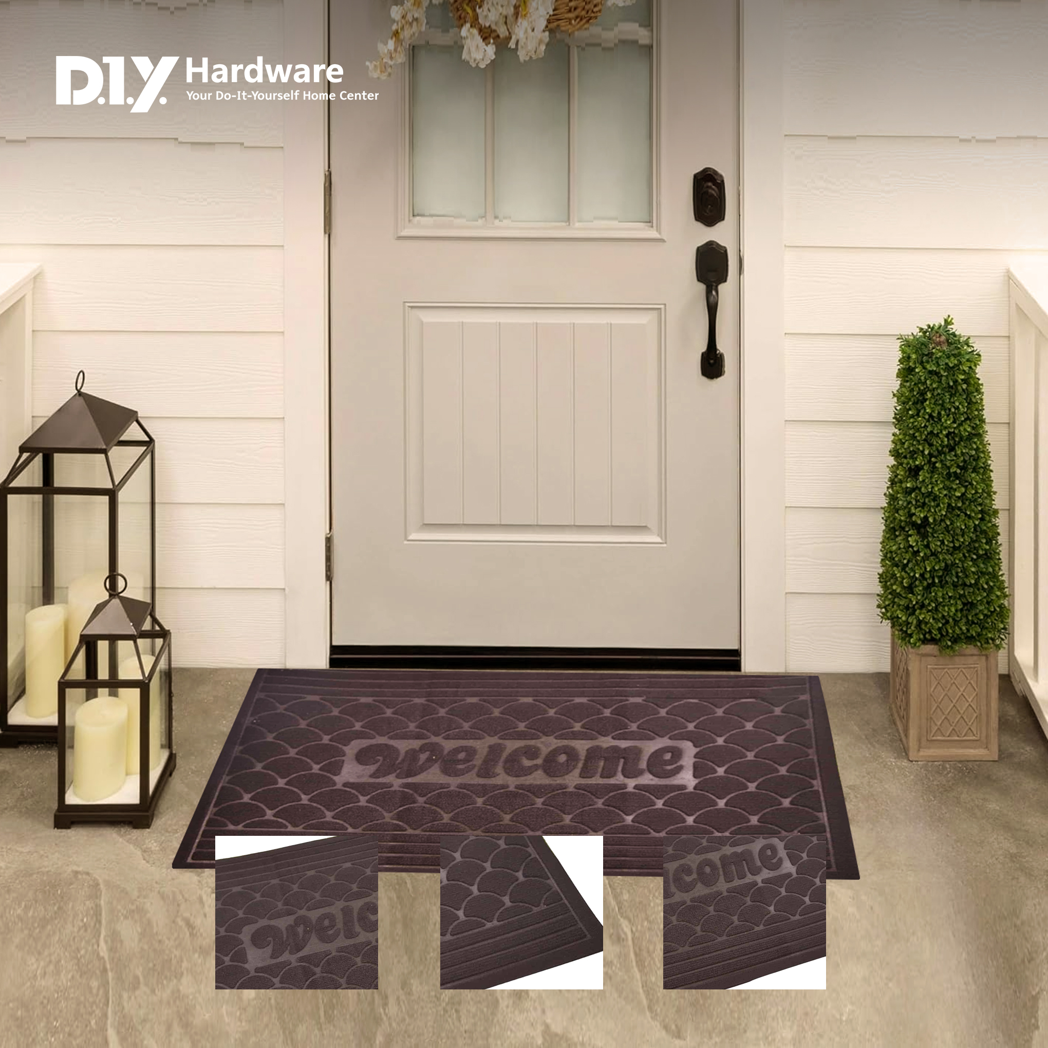 CASCADE Scallop Door Mat with Rubber Backing (50x80cm) | Shopee Philippines