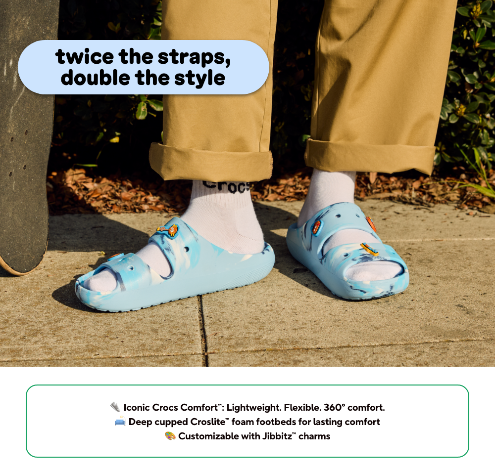 Crocs Classic Marbled Sandal V2 in Moonlight Multi | Shopee Philippines