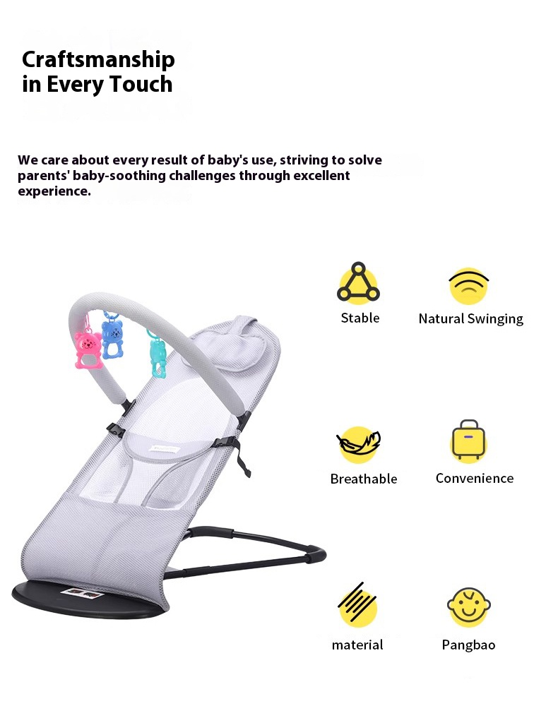 Foldable Rocking Chair for Baby Bouncer Newborn Baby Rocker with ...