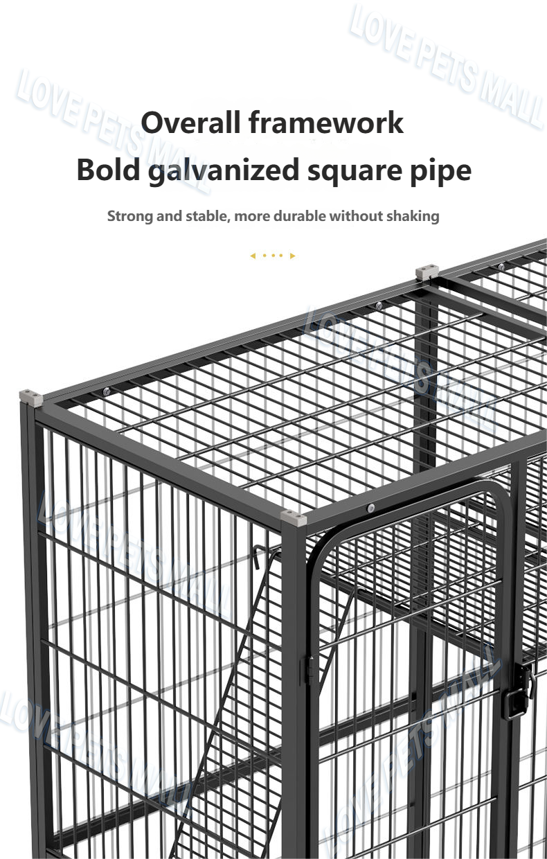 View of Cat Cage 4 Layer Large Cat Cage Platform Cage for Large Cats stackable ...