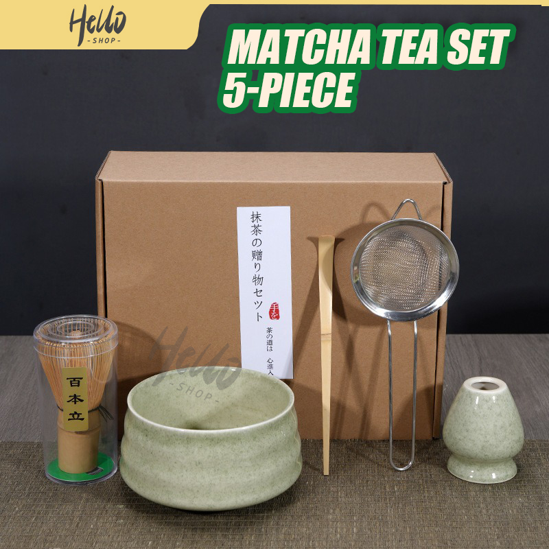 Traditional Matcha Gift Set Bamboo Matcha Whisk Spoon Ceramic Matcha ...