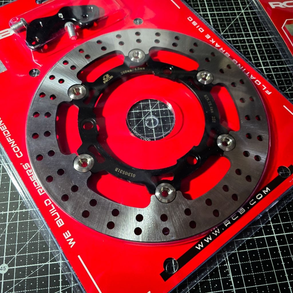 RCB E2+ Floating Disc Brake 260mm with Bracket FR (Aerox/Nmax V1 V2 V3 ...