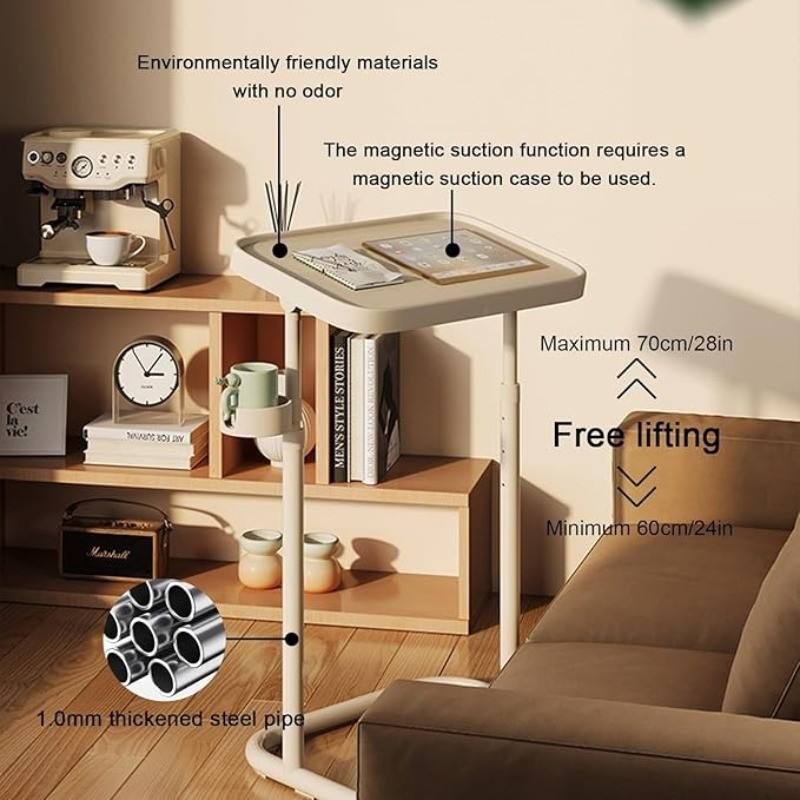 Nordic Adjustable Computer Table Movable Laptop table Side Table ...