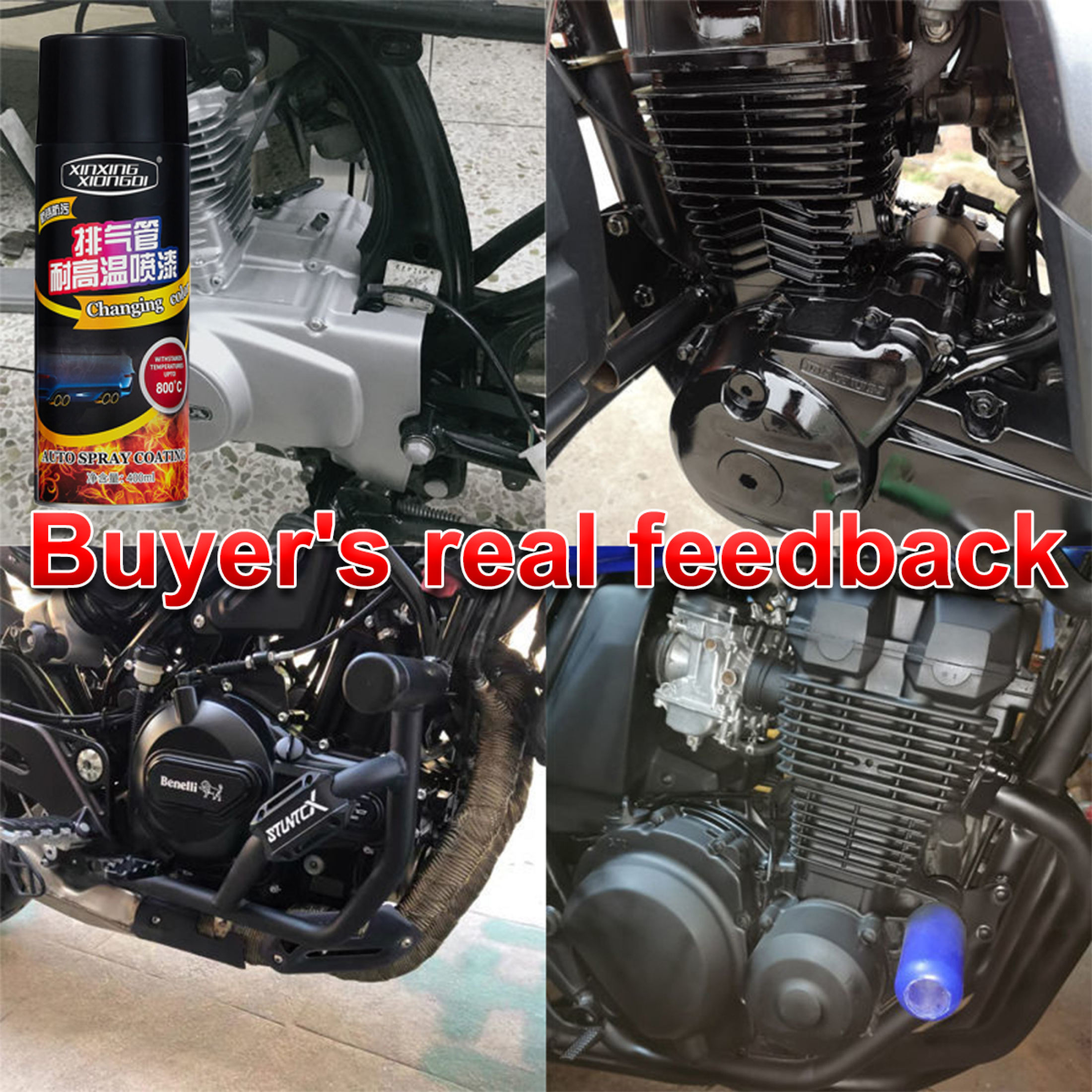 (BUY 1 TAKE 1)Motorcycle Body Parts High Temp Spray Paint Engine ...