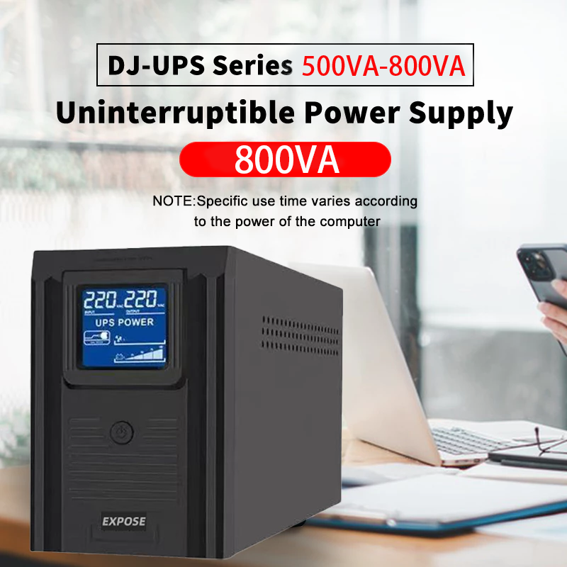 EXPOSE Safe UPS 1000VA High-Capacity Battery With AVR Uninterruptible ...