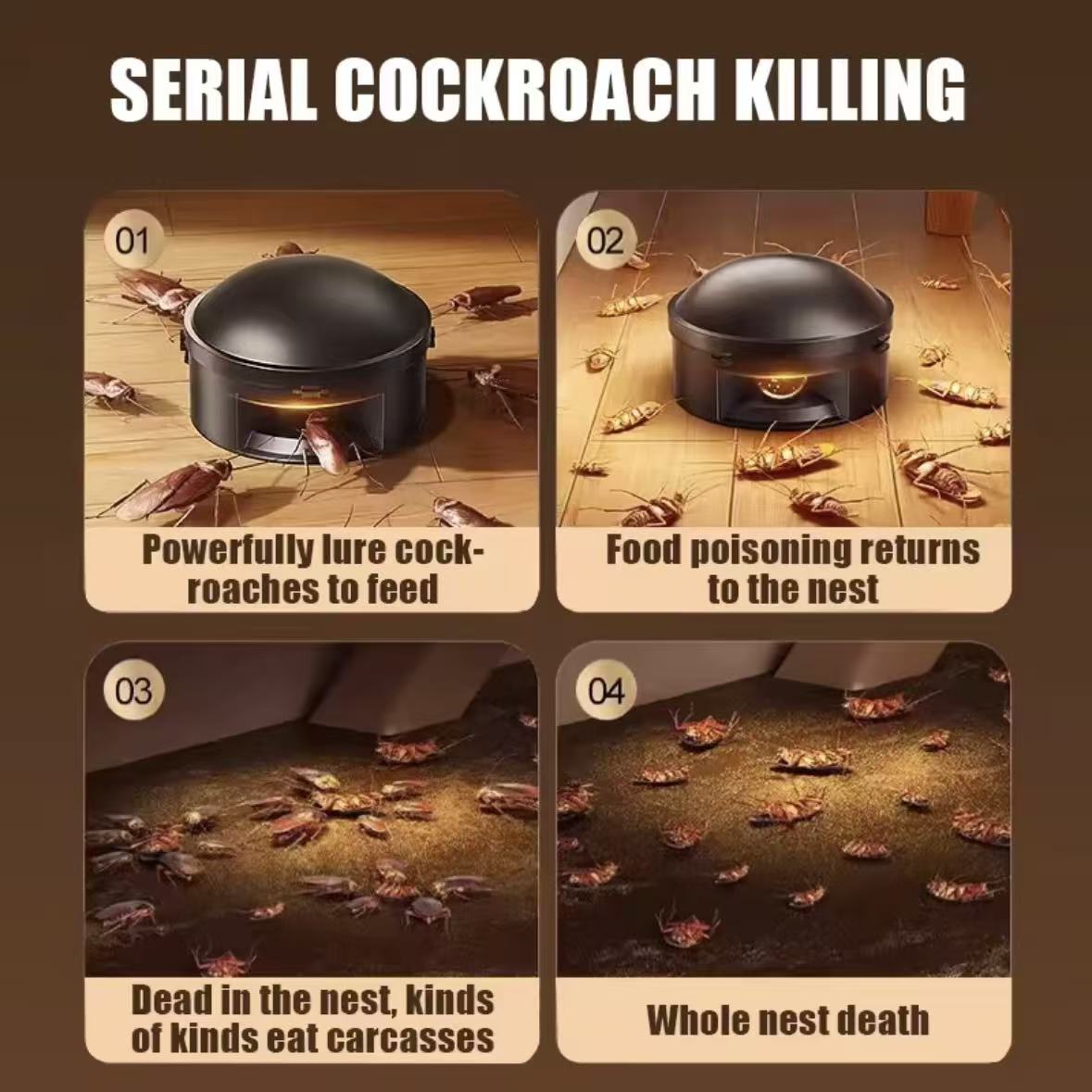 Cockroach Bait No-toxicity Cockroach Killer Traps Box Cockroach ...