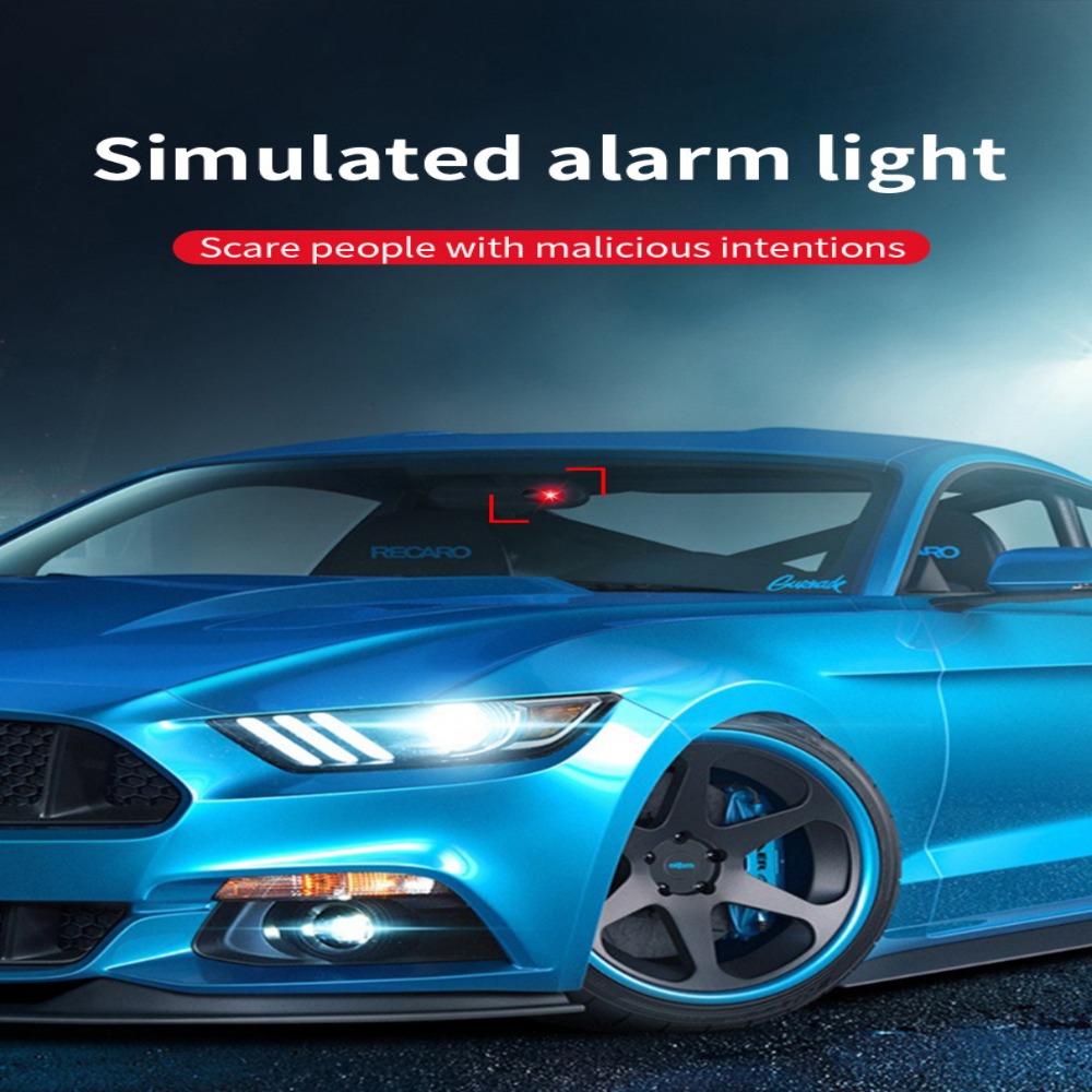 Car LED Warning Light - Solar Powered Wireless Alarm Security Lamp ...