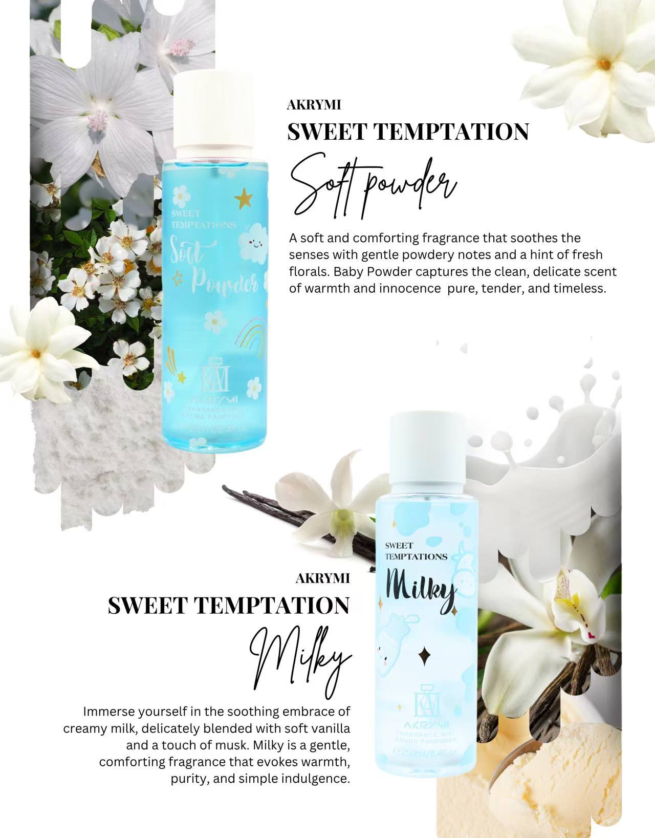 AKRYMI SWEET TEMPTATION COLLECTION MIST LONG LASTING PERFUME SCENT FOR ...
