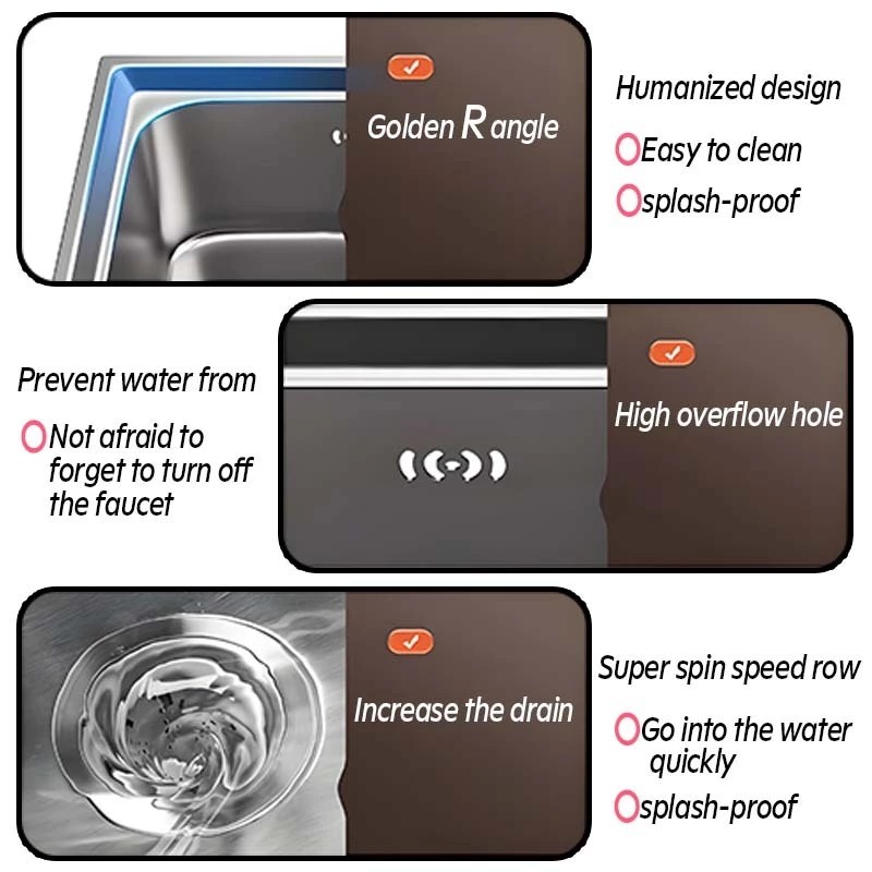 Lababo 304 Stainless Steel Sink Commercial Kitchen Prep Table|Deep Bowl ...