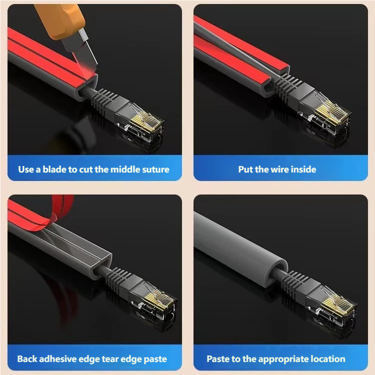 Durable PVC Self-Adhesive Cable Sheaths Can Used Floor Protectors And ...