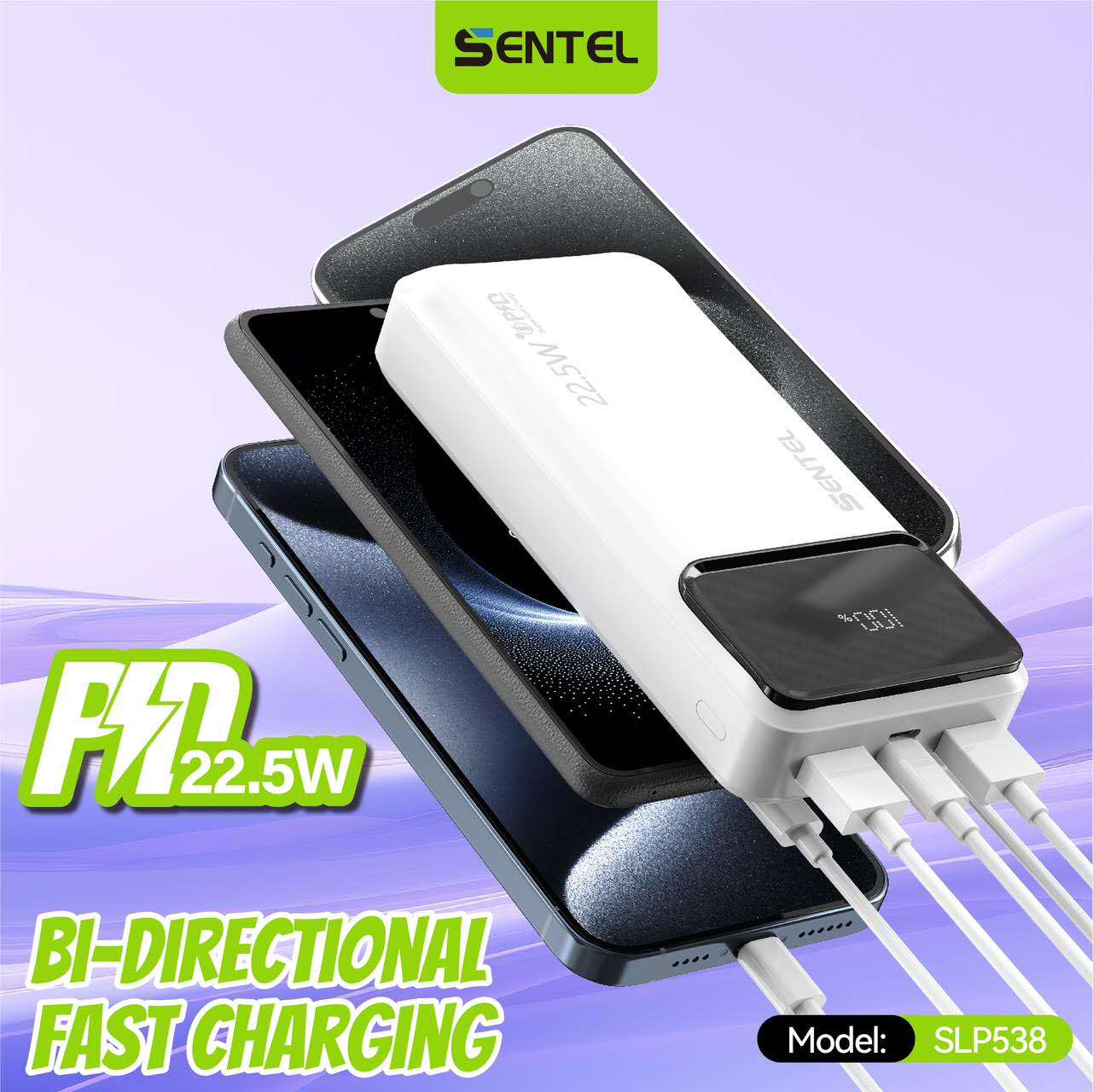 Sentel 22.5W Power Bank Fast Charger 10000mAh 20000mAH Portable ...