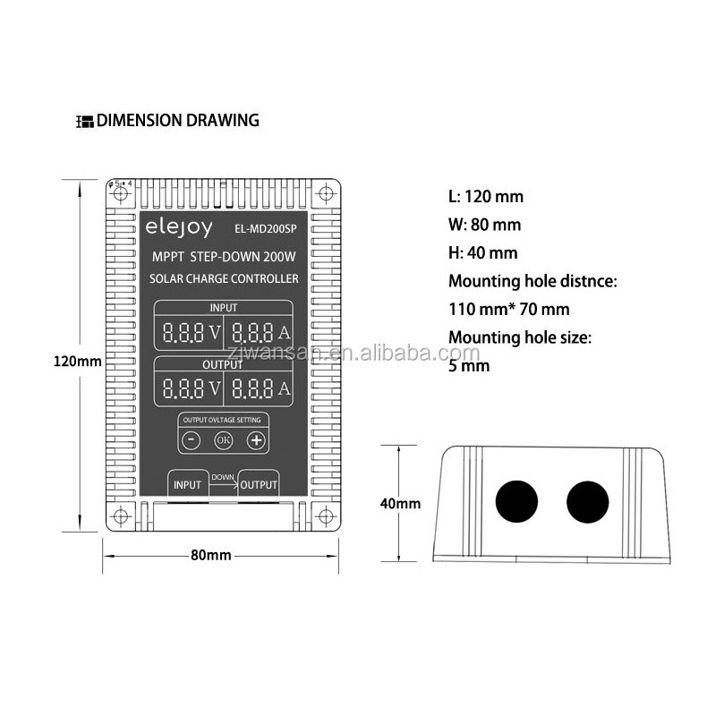 ELEJOY MPPT 200W 400W 600W Step-Down/Up Real Time Solar Battery ...