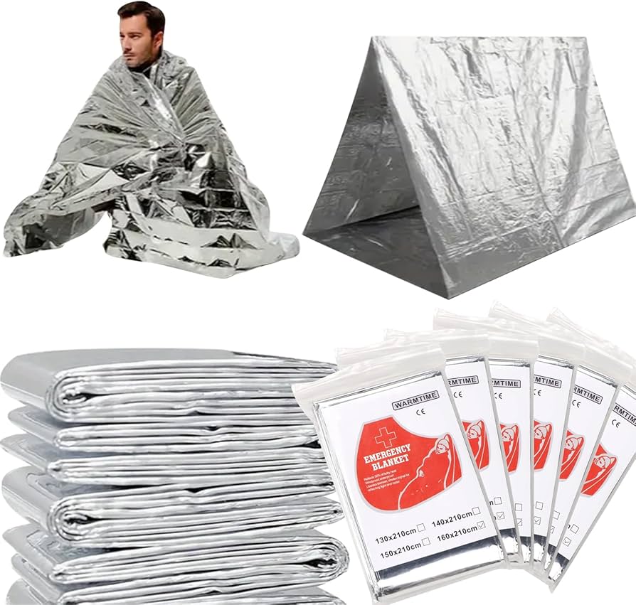10pcs/5pcs Emergency Thermal Insulation Blanket Survival Rescue Foil ...