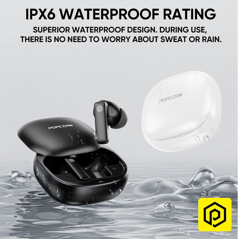 Popcorn Truelite X2 TWS BT6.0 Wireless Earbuds Earbuds Noise ...