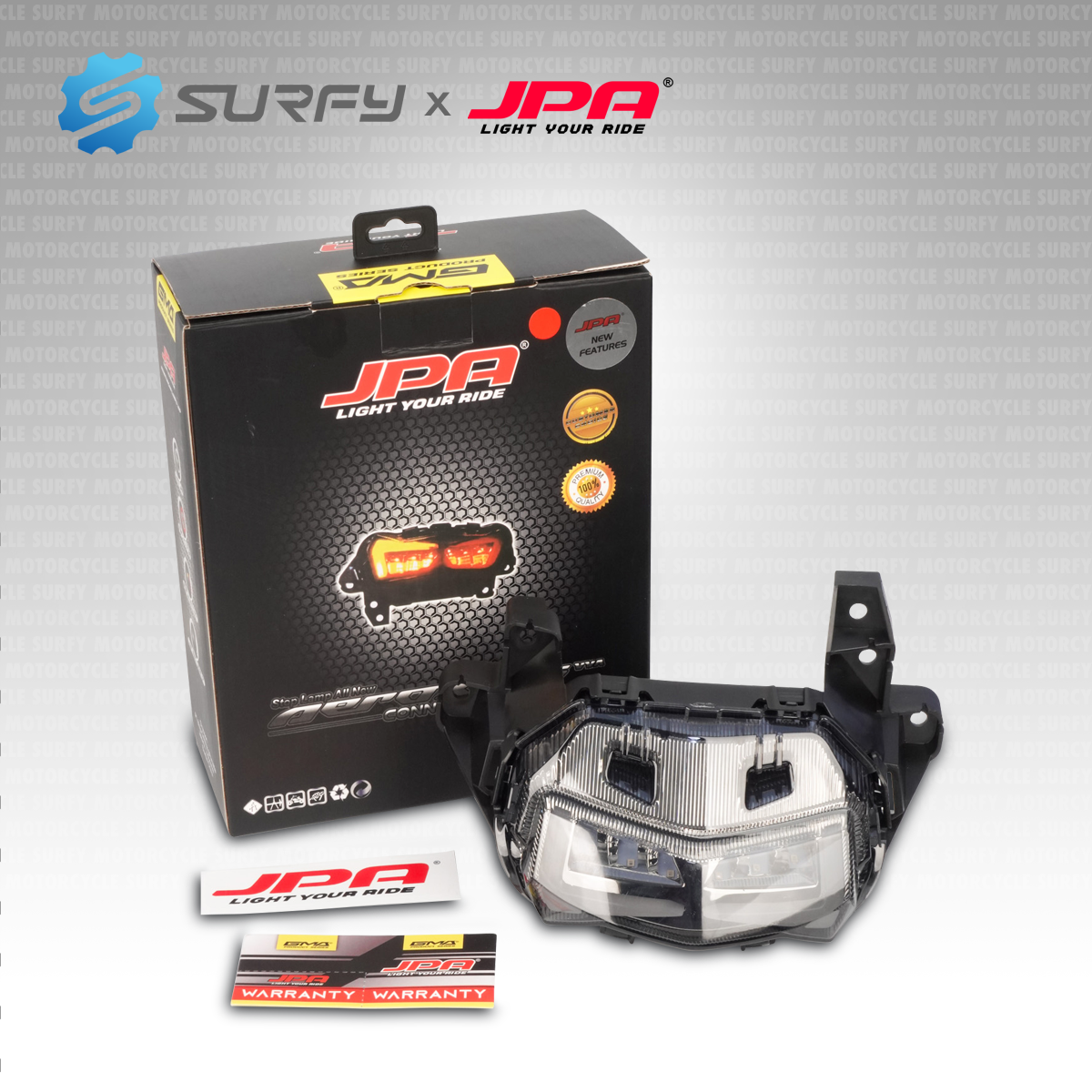 JPA Aerox V2 LED Tail Light LTO Compliant Somke Lens Plug And Play ...