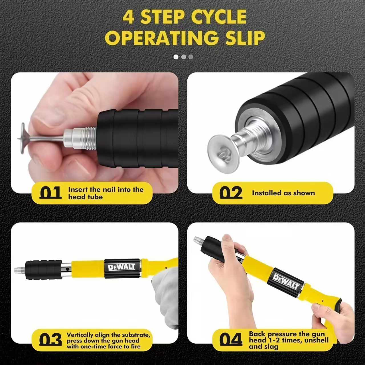 Cozzy Manual Nail Gun Punch Shooter Original Concrete Rivet Tools Steel ...